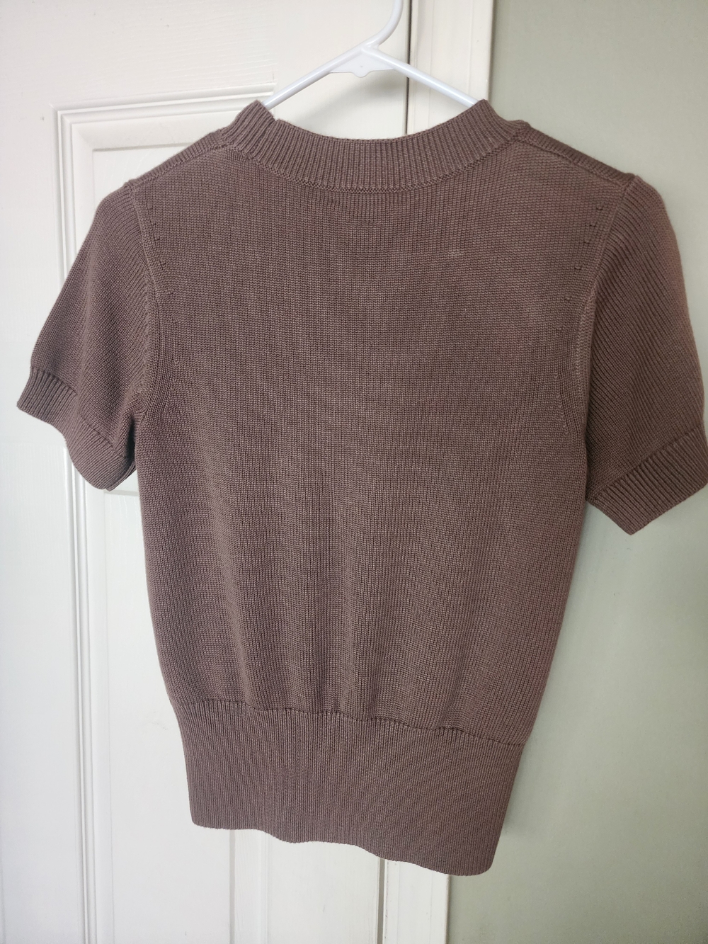Reiss Taupe Short Sleeve Knit Top - Picture 4 of 4